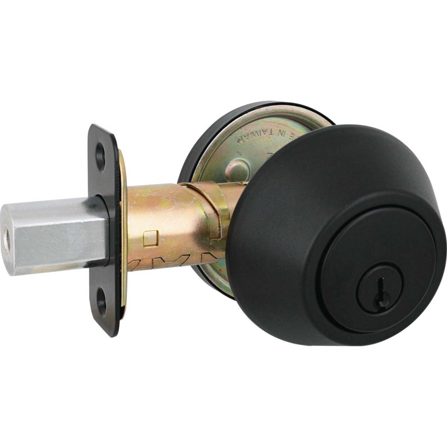 Steel Pro Matte Black Single Cylinder Deadbolt Image 3