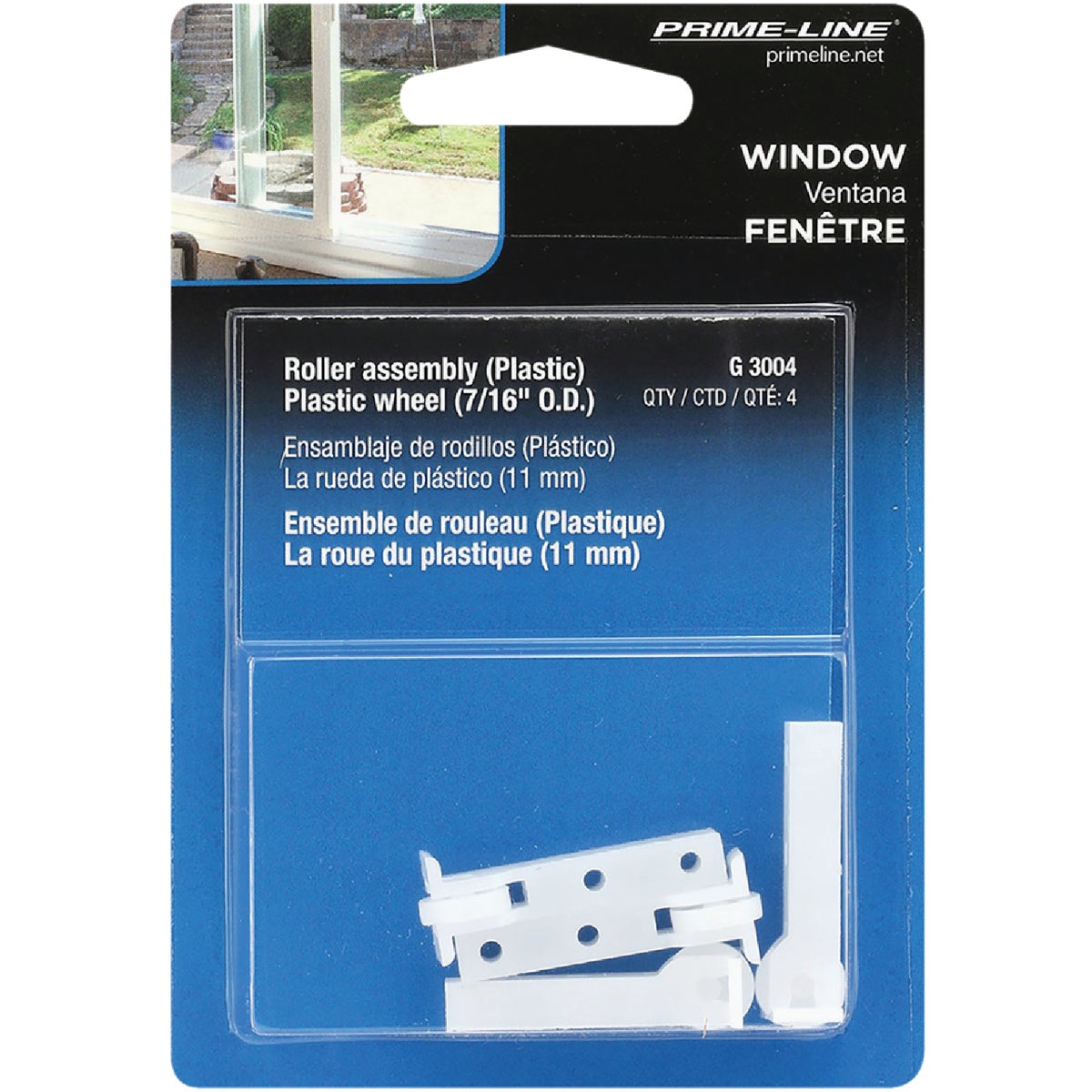 Prime-Line Flat Edge Sliding Window Roller Assembly Image 2