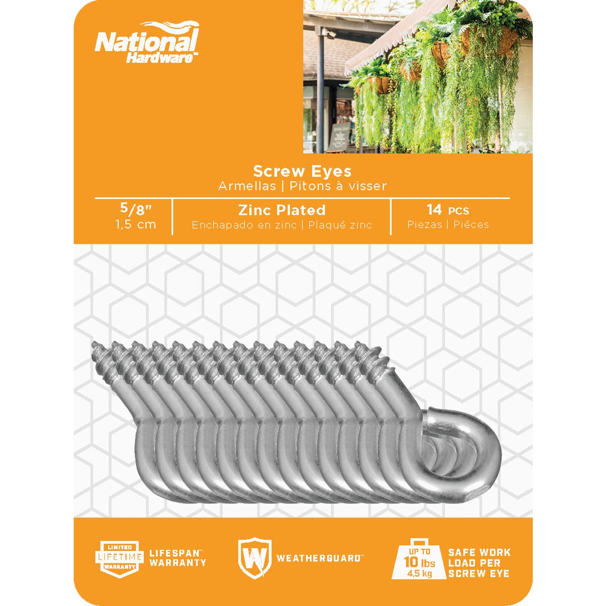 National Hardware #214-1/2 Zinc Small Screw Eye (14 Ct.) Image 2