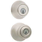 Kwikset Polo Satin Nickel Deadbolt and Door Knob Combo Image 1