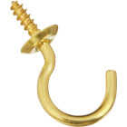 National Hardware 7/8 In. Solid Brass Series Cup Hook (5 Count) Image 1