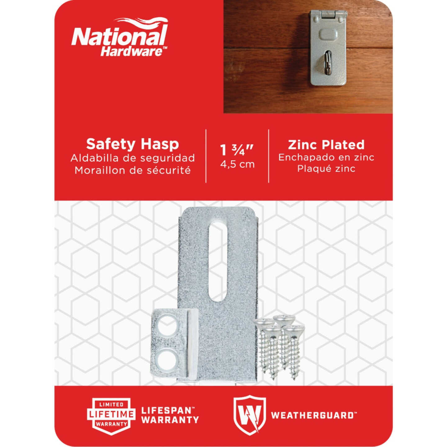 National Hardware 1-3/4 In. Zinc Non-Swivel Safety Hasp Image 2