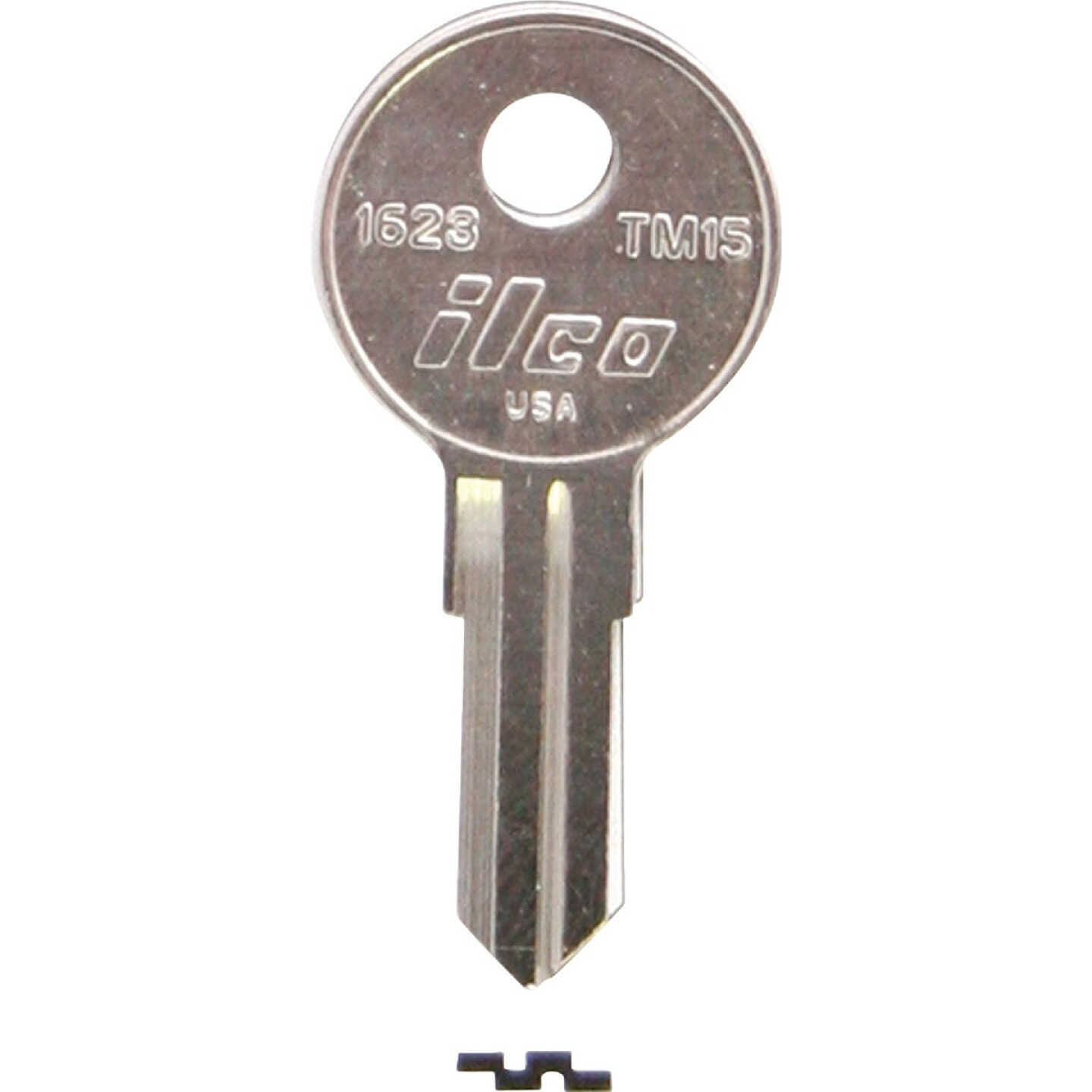 ILCO Trimark Nickel Plated Toolbox Key, TM15 / 1623 (10-Pack) Image 1
