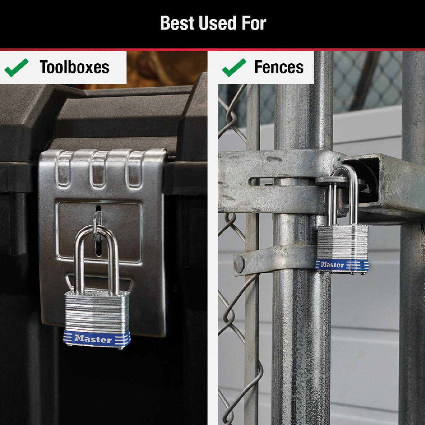 Master Lock 1-9/16 In. Wide 4-Pin Tumbler Keyed Padlock Image 5