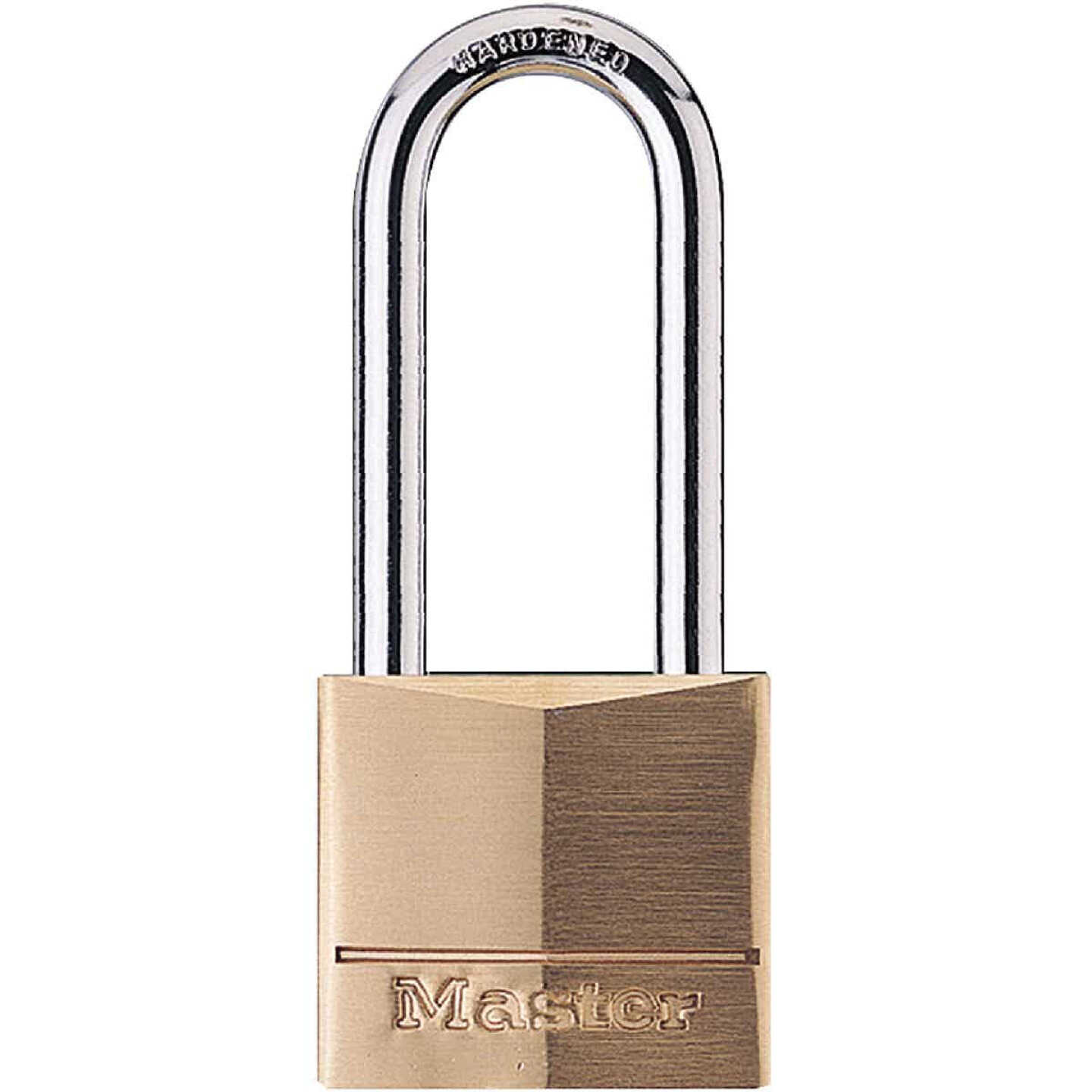 Master Lock 1-9/16 In. W. Solid Brass Keyed Different Padlock Image 1