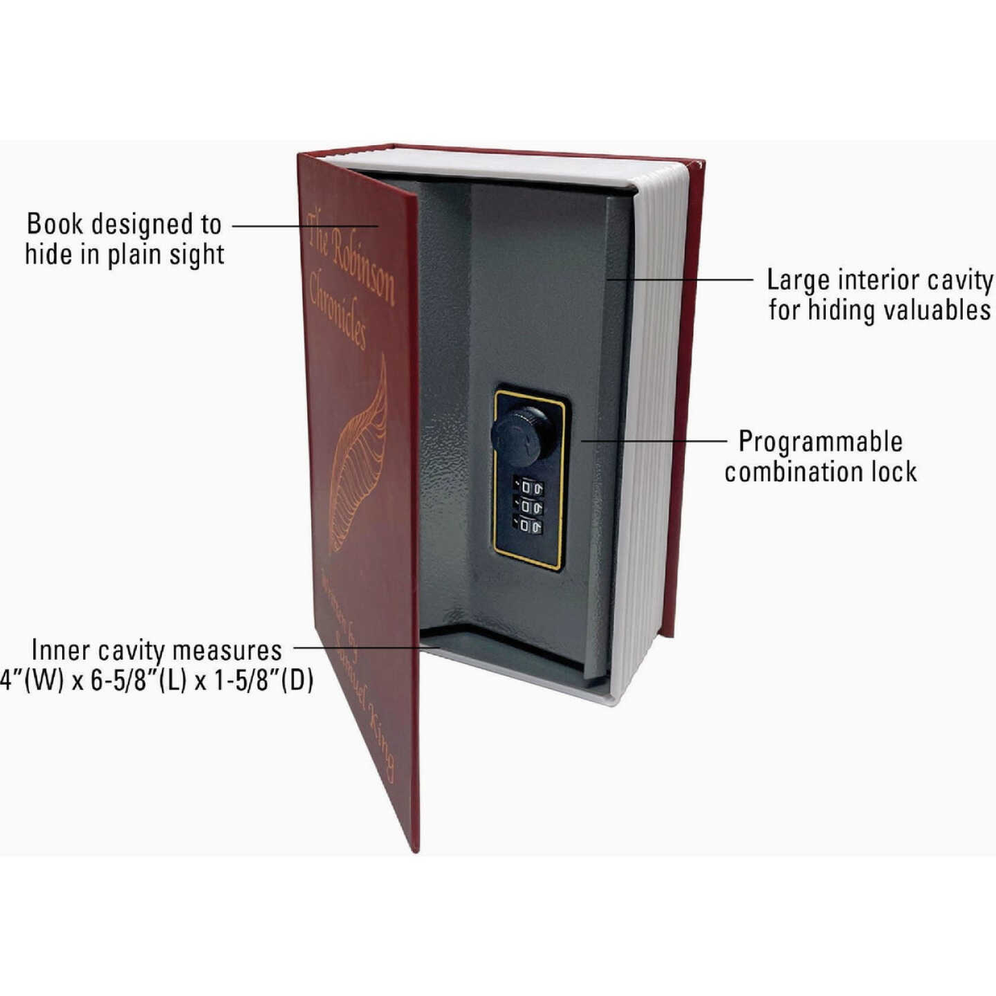Lucky Line Diversion Book Safe with Combo Lock Image 2