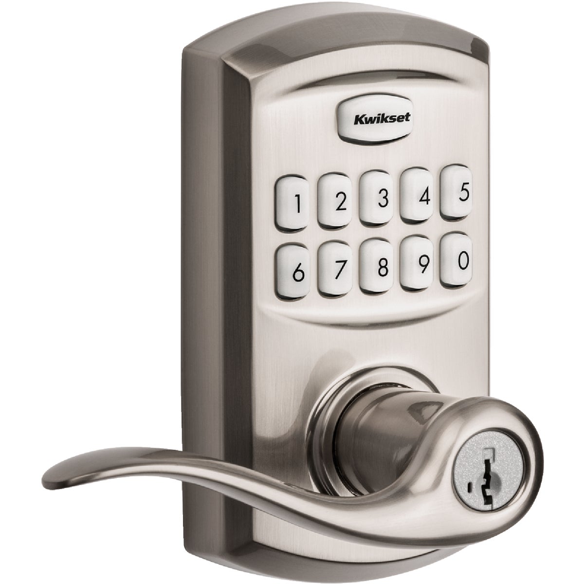 Kwikset 917 SmartCode Satin Nickel Electronic Lever With SmartKey