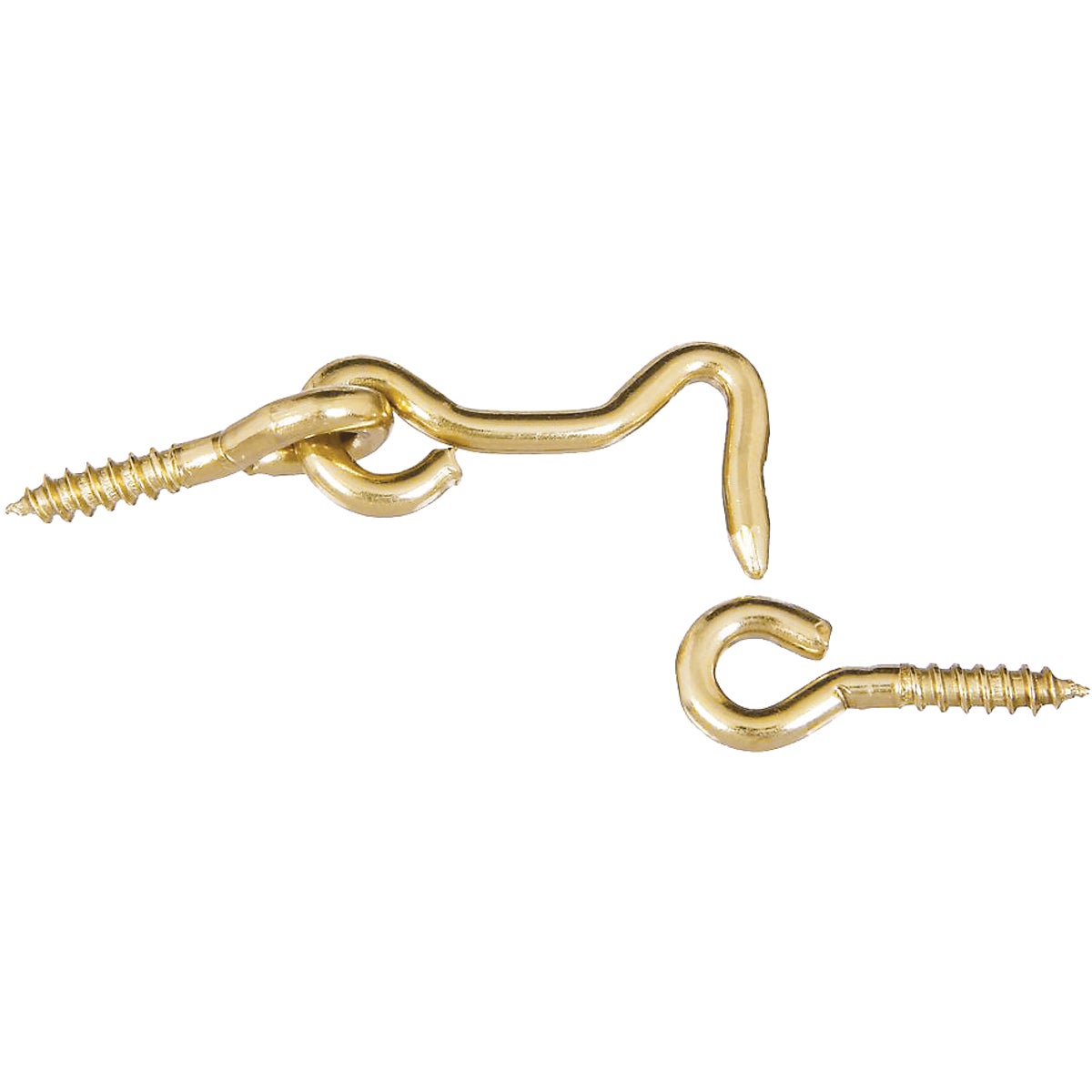National Hardware Solid Brass 1-1/2 In. Hook & Eye Bolt (2 Ct.)