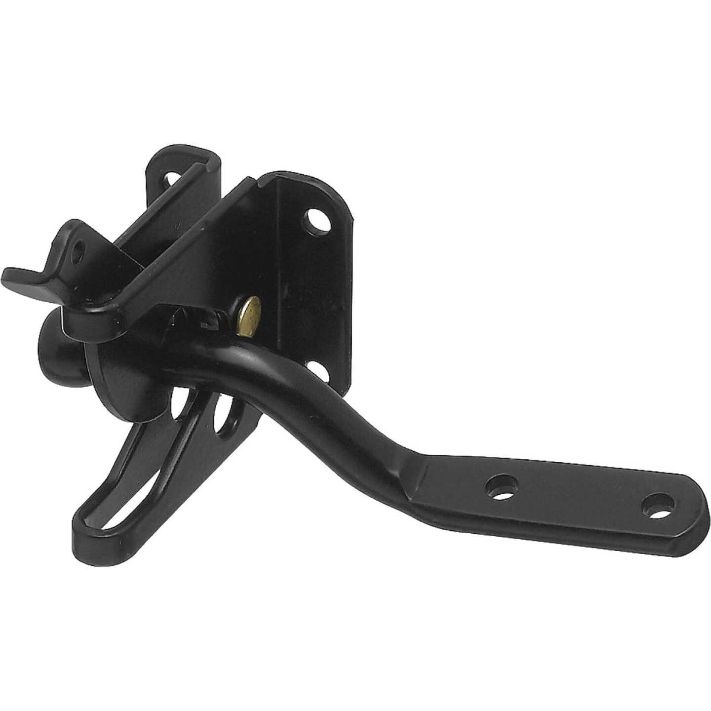 National Hardware Black Steel Automatic Gate Latch Image 1