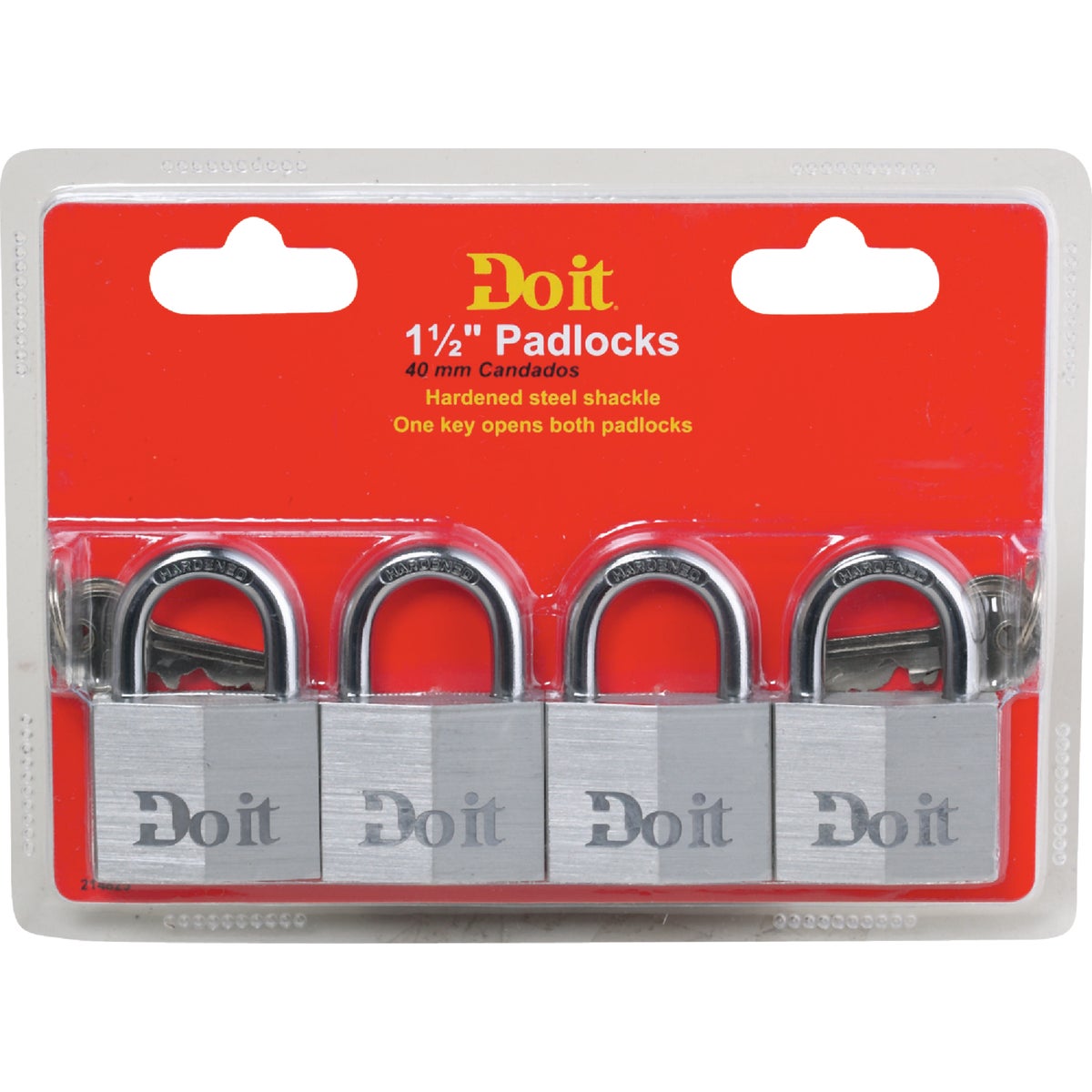 Do it 1-1/2 In. Aluminum Keyed Padlock (4-Pack) Image 2