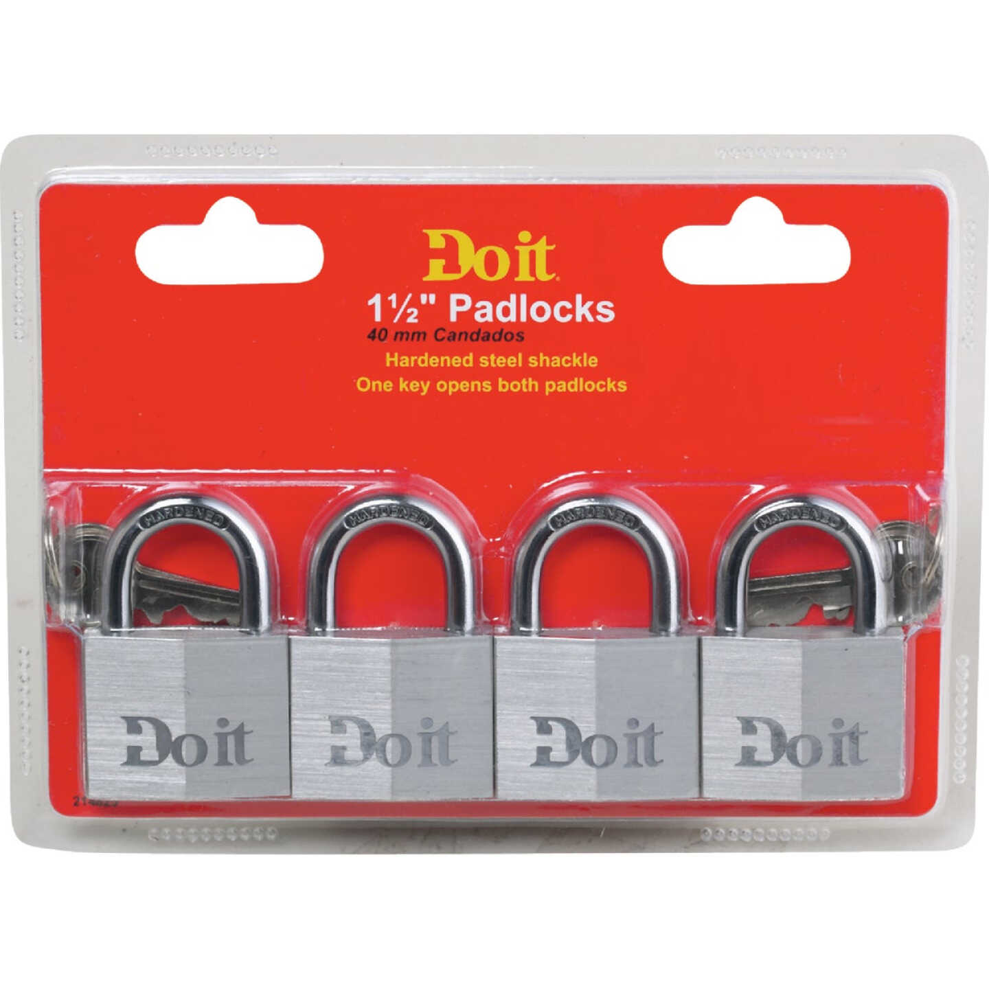 Do it 1-1/2 In. Aluminum Keyed Padlock (4-Pack) Image 2