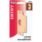 Defender Security Polished Brass 1-1/4 In. Lip Strike Plate Image 2