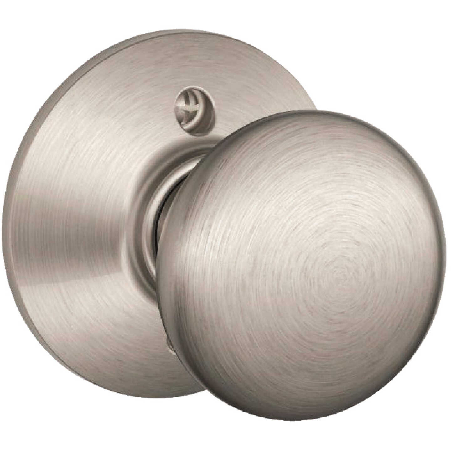 Schlage Plymouth Knob Satin Nickel Non-Turning Lock Image 1