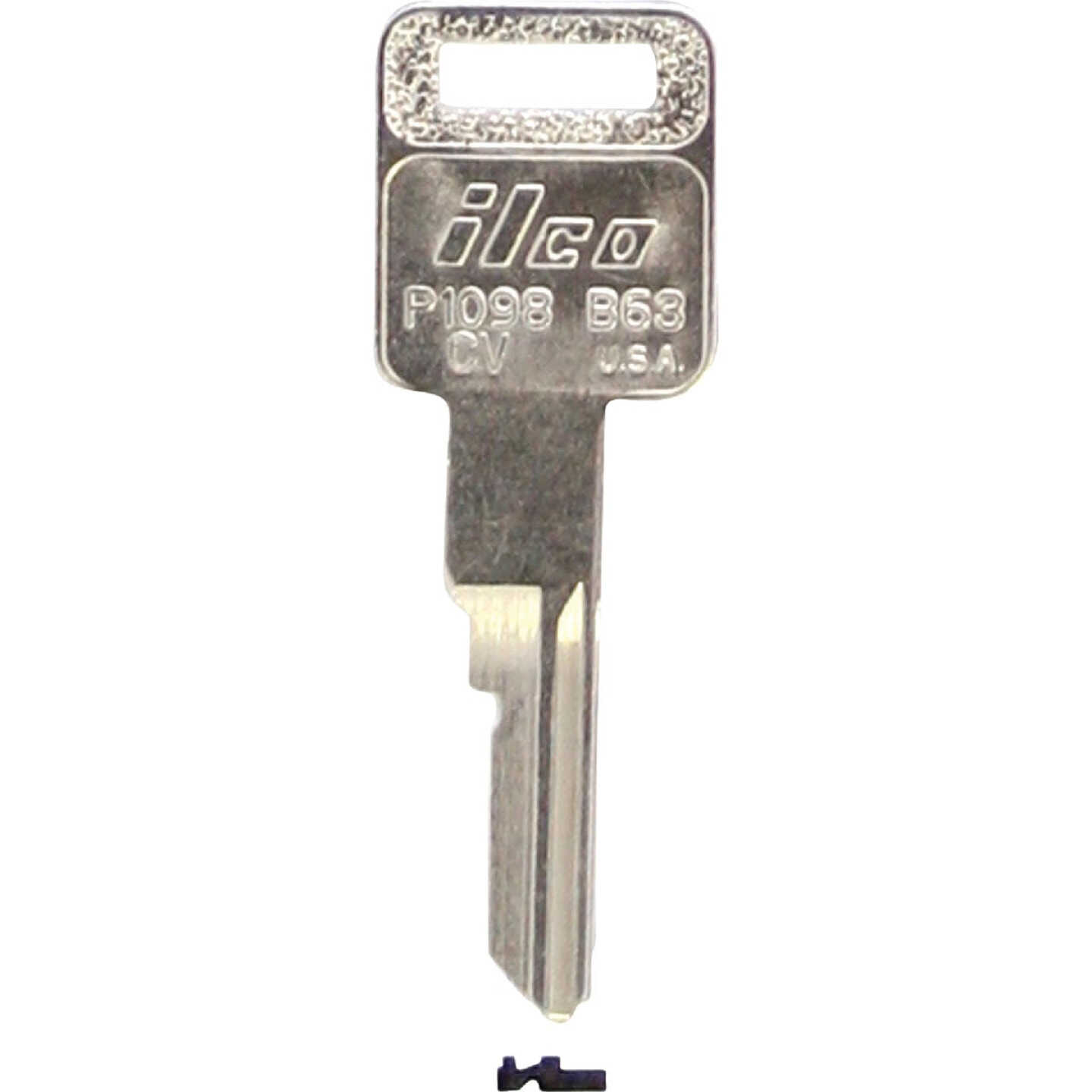 ILCO GM Nickel Plated Automotive Key, B63, P1098CV (10-Pack) Image 1