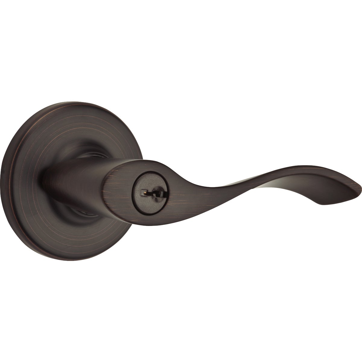 Kwikset Balboa Keyed Entry Lever in Venetian Bronze Image 1