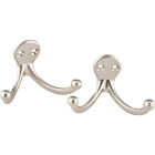 National Hardware Satin Nickel Double Clothes Hook (2-Pack) Image 1