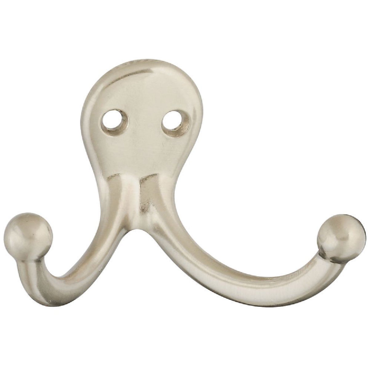 National Hardware Satin Nickel Double Clothes Hook (2-Pack) Image 3