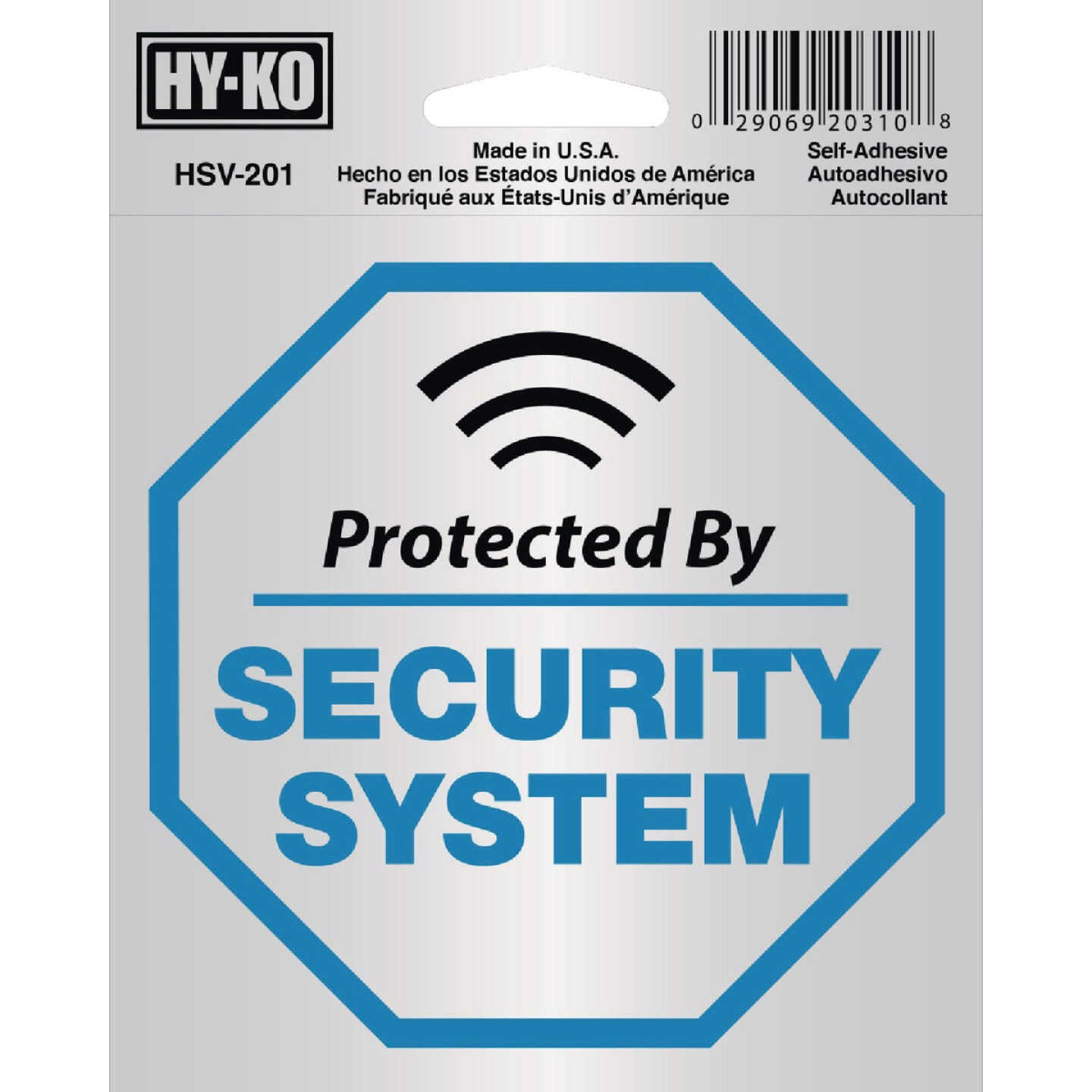 Hy-Ko 4X4 In. Self Adhesive Security System Sign Image 2