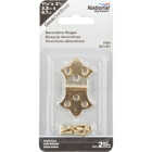National Hardware 1-5/16 In. x 2-1/4 In. Miniature Brass Decorative Hinge (2-Pack) Image 2