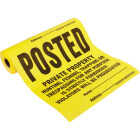 Hy-Ko Tyvek Sign, Posted Legal Private Property (100-Roll) Image 1