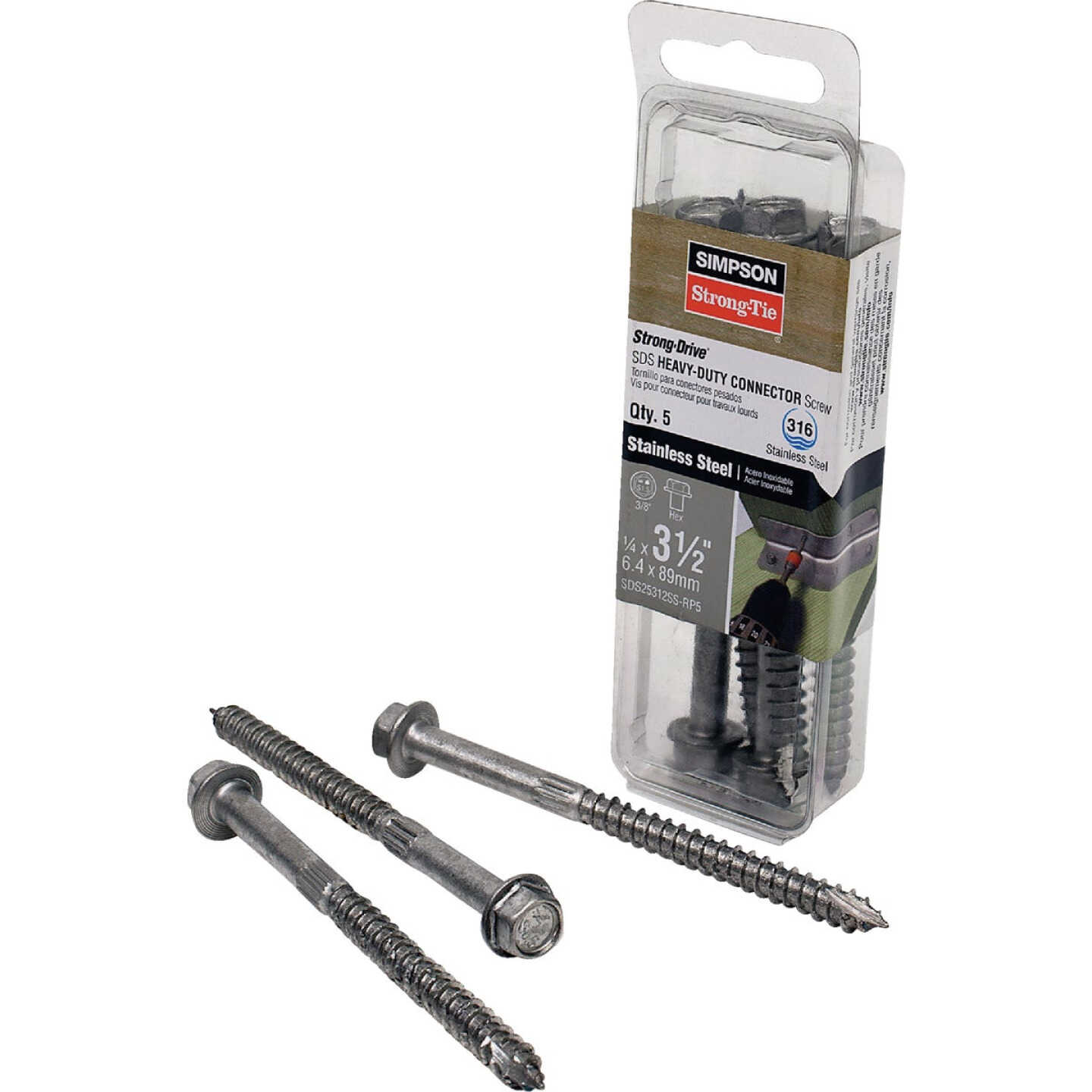 Simpson Strong-Tie Strong-Drive SDS 1/4 In. x 3-1/2 In. Heavy-Duty Connector Screw (10-Count) Image 2