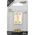 National Hardware 1-1/2 In. x 1 In. Medium Clear Coat Decorative Hinge Image 2