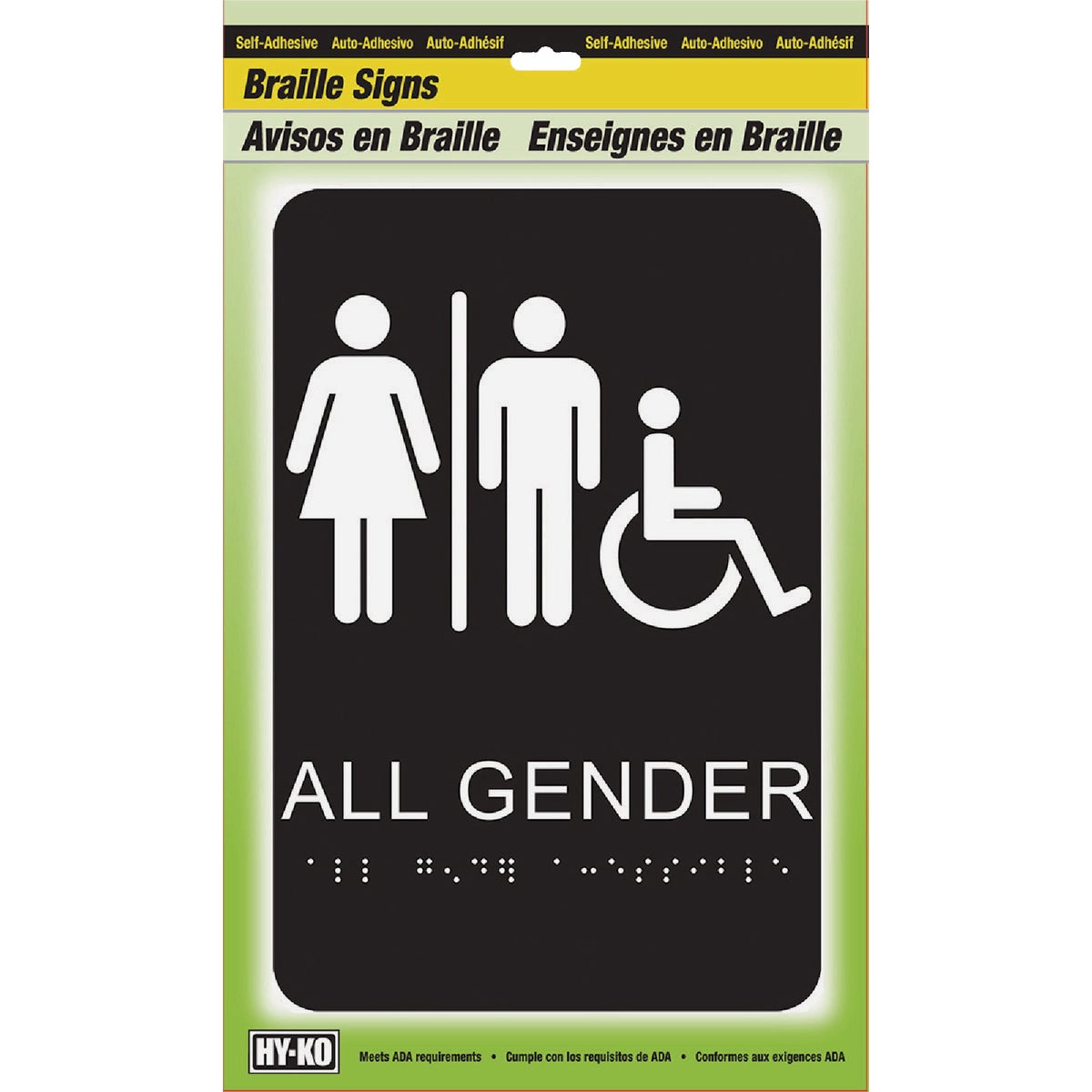 Hy-Ko Braille All Gender Sign Image 2