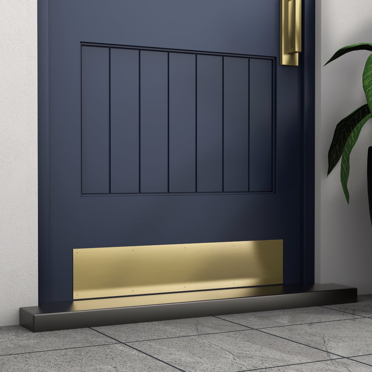 National Hardware 6 In. x 30 In. Brushed Gold Kickplate Image 2