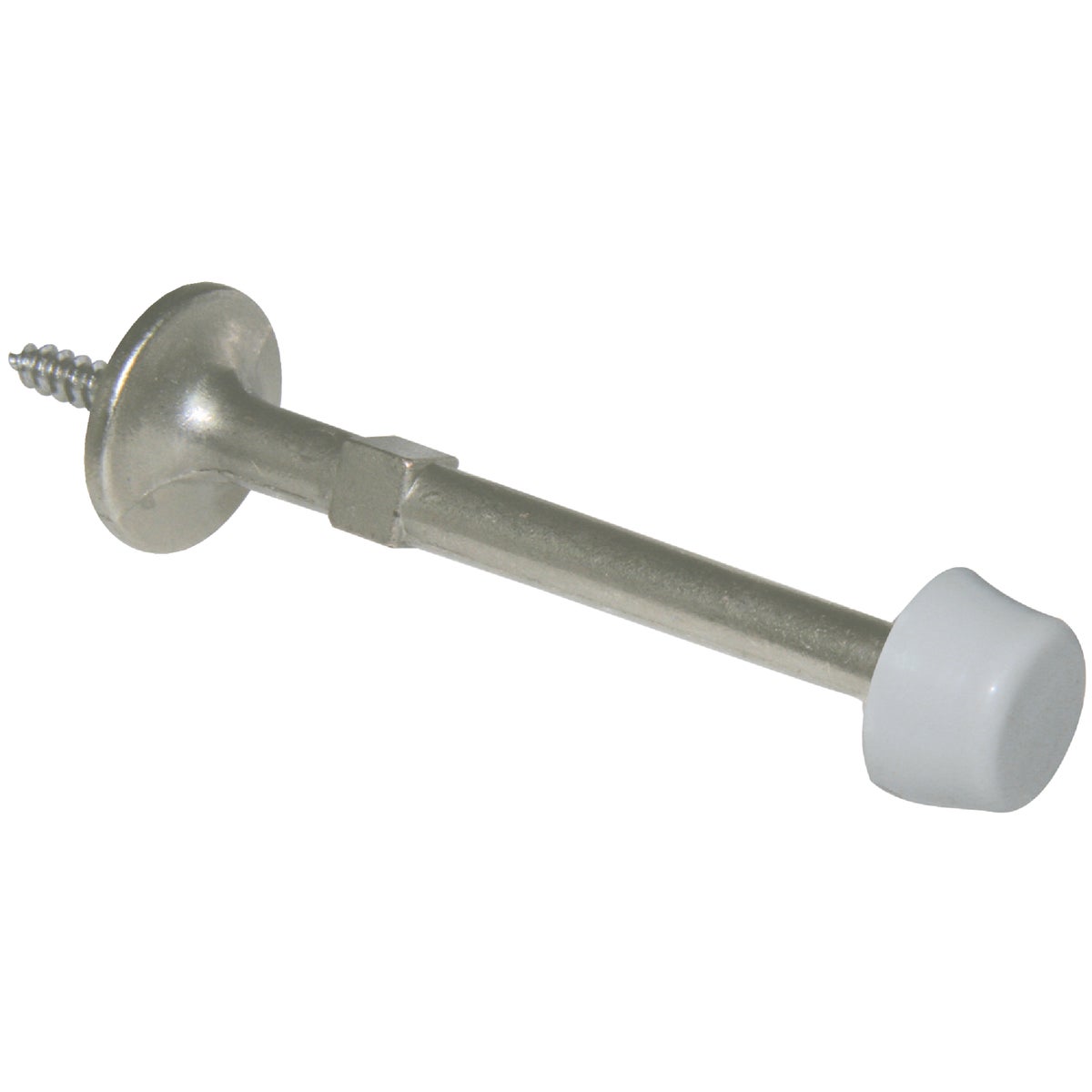 Ultra Hardware 3 In. Satin Nickel Self-Start Rigid Door Stop Image 1