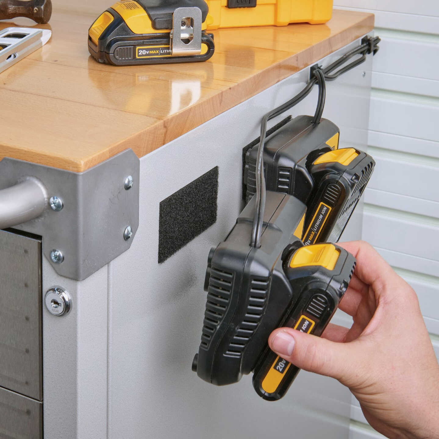 Wrap-It Storage Stick 'Em 2 In. x 4 In. Industrial Strength Black Hook & Loop Strip (4 Ct.) Image 2