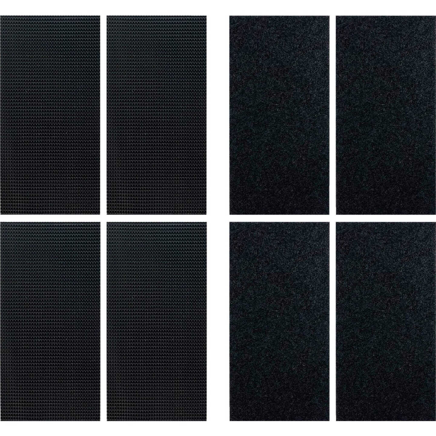 Wrap-It Storage Stick 'Em 2 In. x 4 In. Industrial Strength Black Hook & Loop Strip (4 Ct.) Image 1