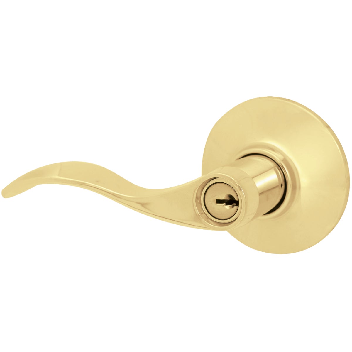 Schlage Accent Ultima Bright Brass Entry Door Lever