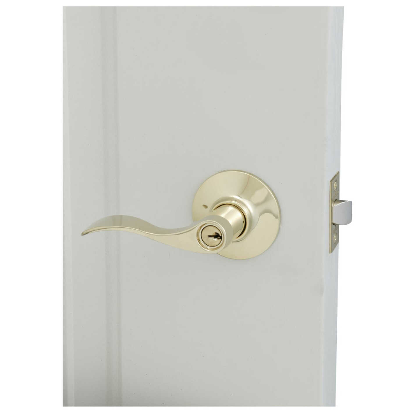 Schlage Accent Ultima Bright Brass Entry Door Lever Image 2