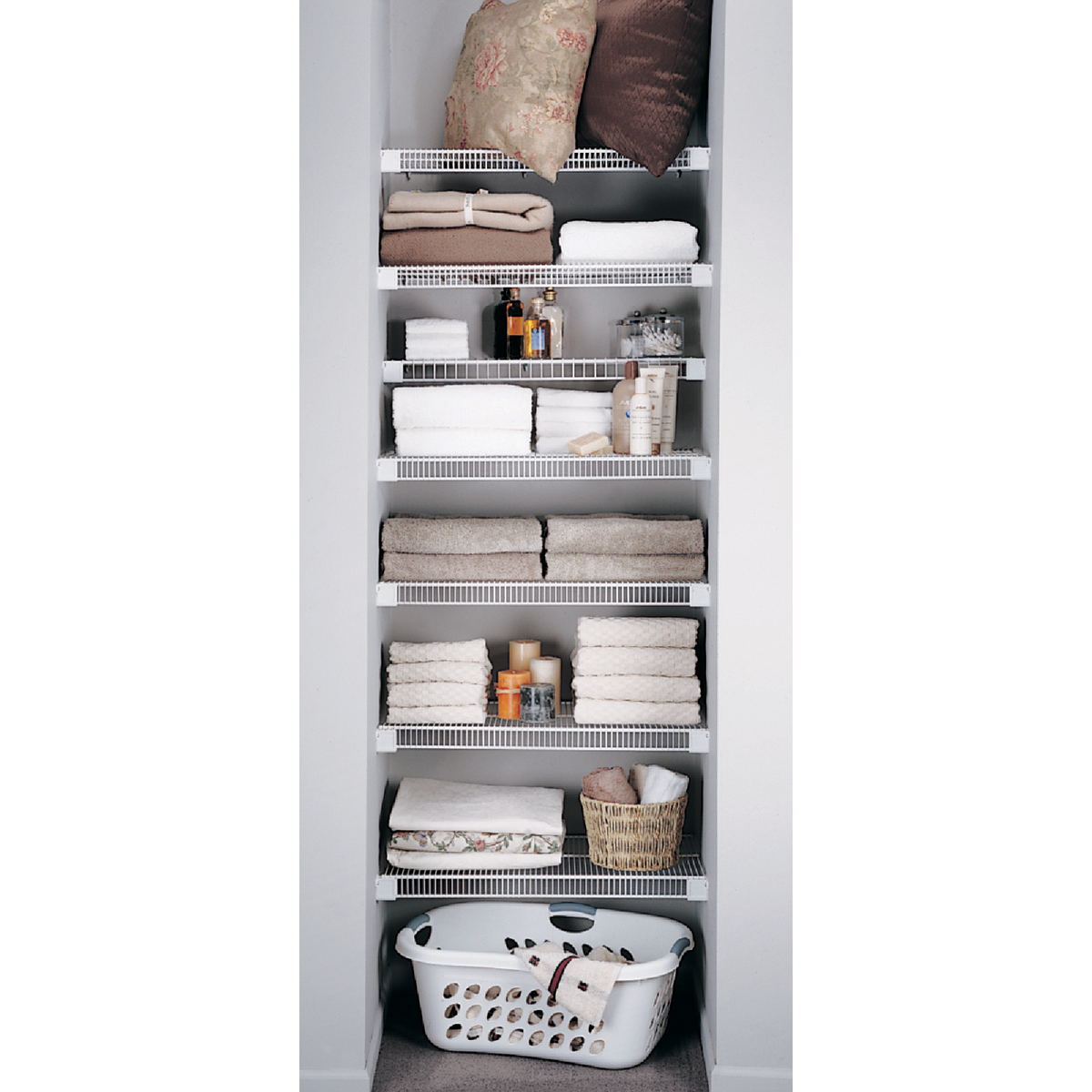 ClosetMaid SuperSlide 6 Ft. W. x 16 In. D. Ventilated Closet Shelf, White Image 2