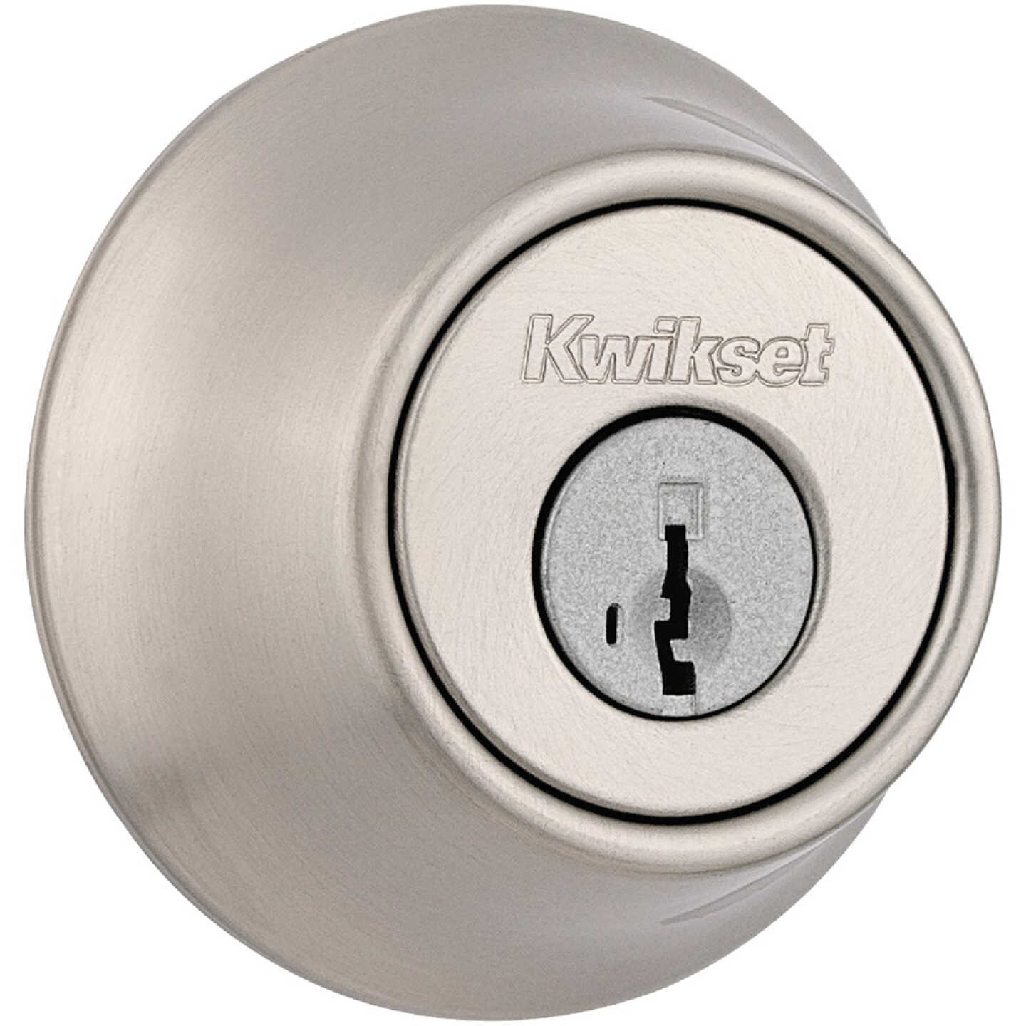 Kwikset 660 Single Cylinder Deadbolt with SmartKey, Satin Nickel Image 1