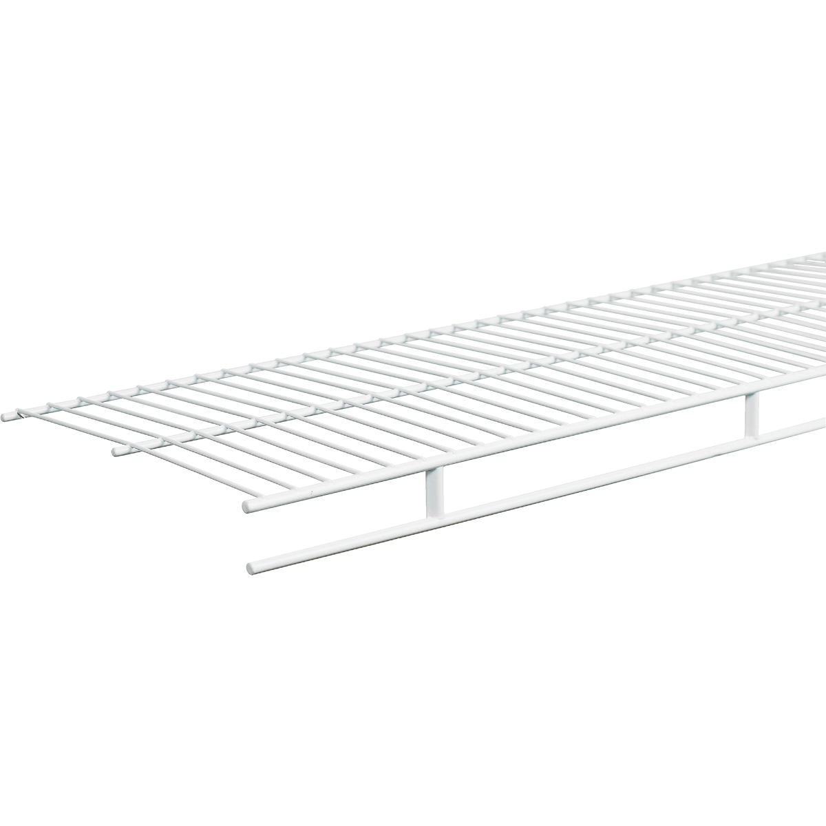 ClosetMaid 4 Ft. W. x 12 In. D. Ventilated Wire Shelf & Rod, White Image 1