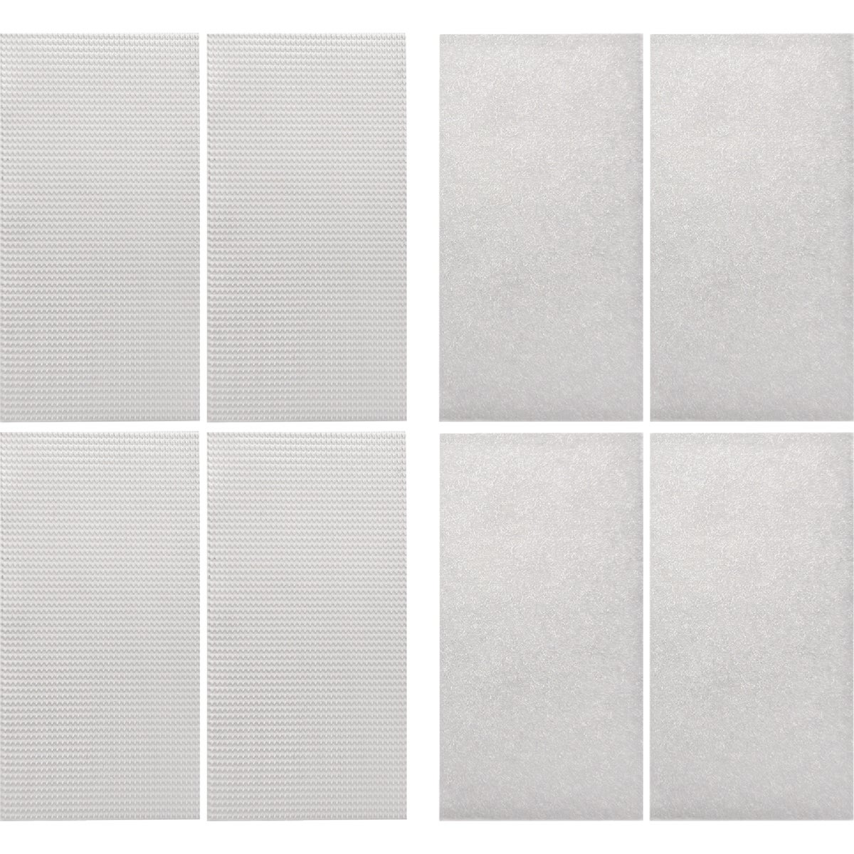 Wrap-It Storage Stick 'Em 2 In. x 4 In. Industrial Strength White Hook & Loop Strip (4 Ct.)