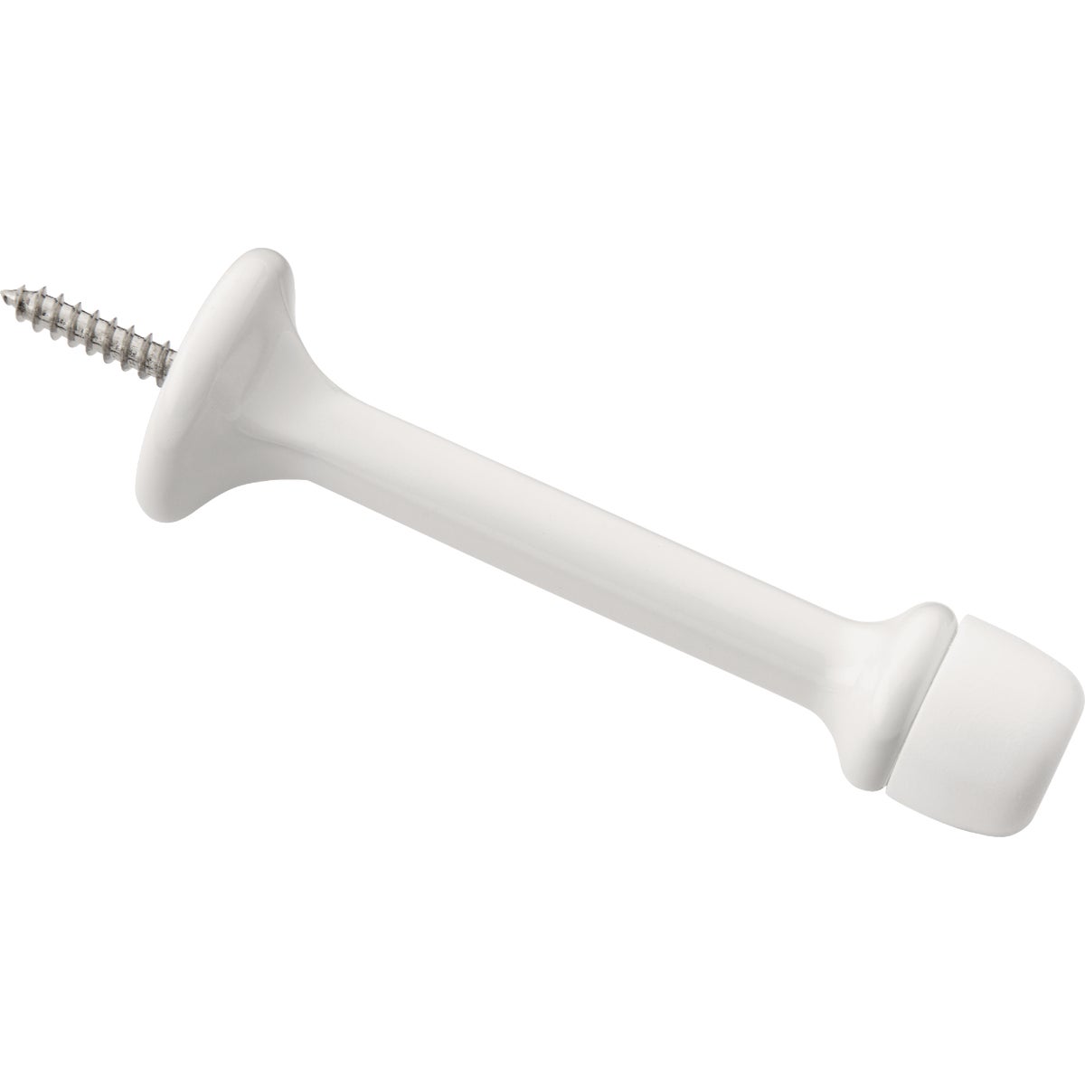 National Hardware 3 In. White Rigid Round Door Stop Image 1