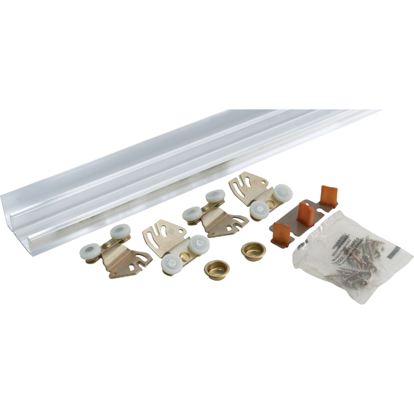 Johnson Hardware 48 In. Single Wheel Sliding Door Hardware Image 1