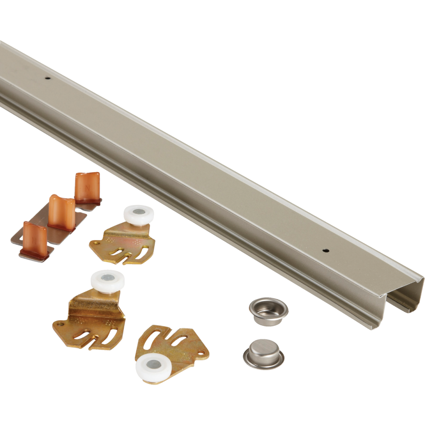 Johnson 60 In. Steel Bypass Door Hardware Set Image 1