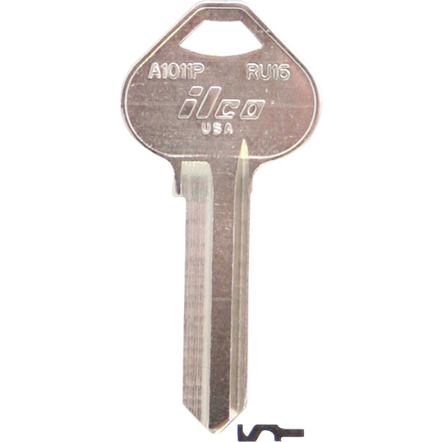 ILCO Russwin Nickel Plated File Cabinet Key RU16 / A1011P (10-Pack) Image 1