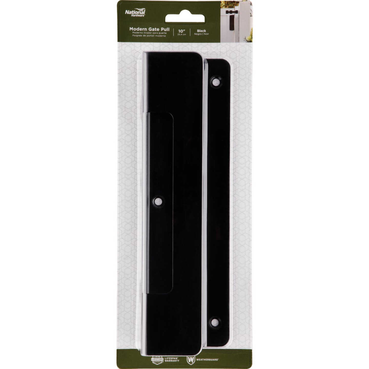 National Hardware 10 In. Black Ultra Modern Gate Pull Image 2