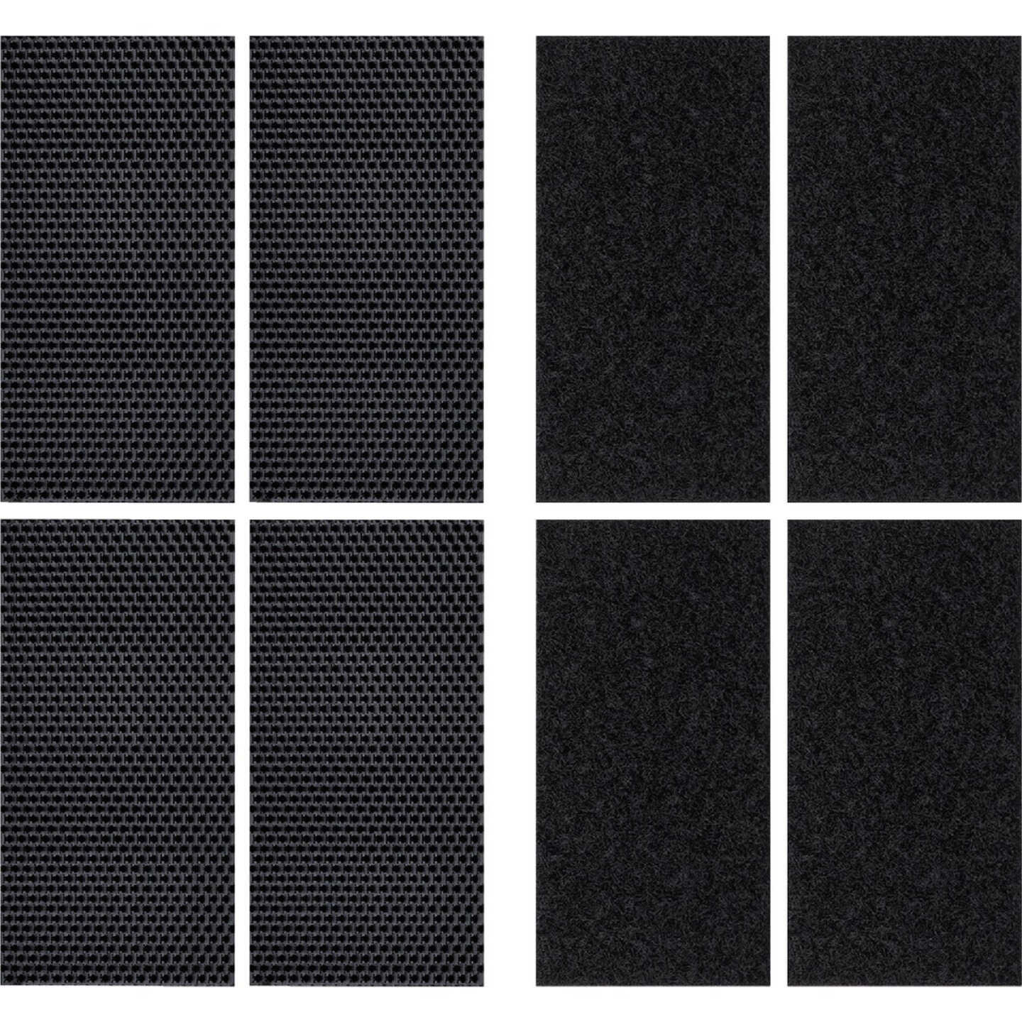 Wrap-It Storage Stick 'Em 2 In. x 4 In. Extreme Strength Black Hook & Loop Strip (4 Ct.) Image 1