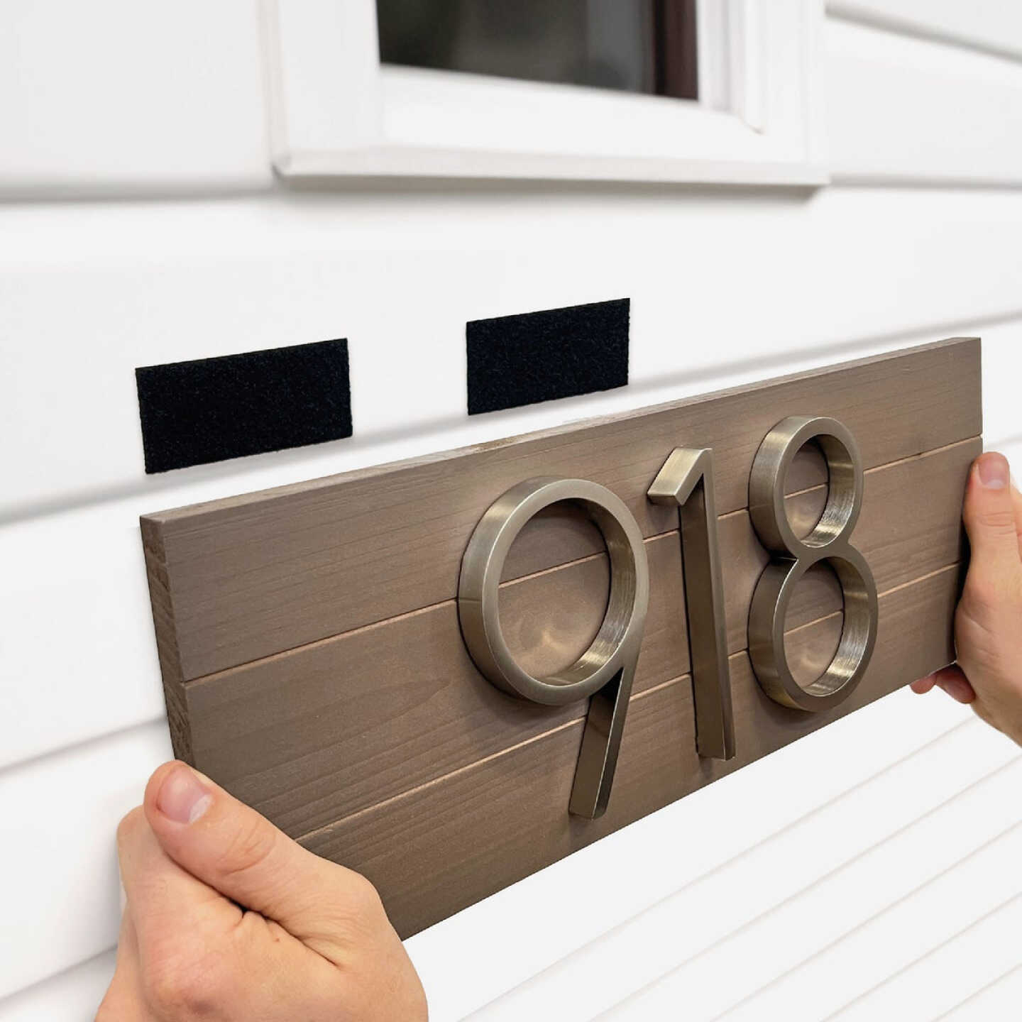 Wrap-It Storage Stick 'Em 2 In. x 4 In. Extreme Strength Black Hook & Loop Strip (4 Ct.) Image 2