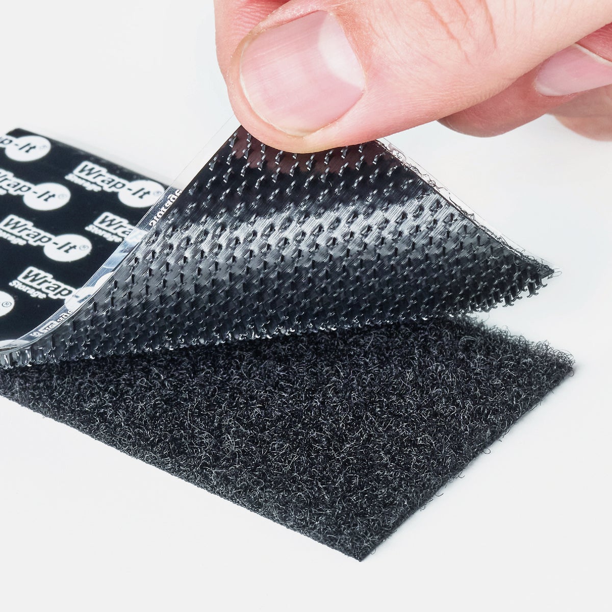 Wrap-It Storage Stick 'Em 2 In. x 4 In. Extreme Strength Black Hook & Loop Strip (4 Ct.) Image 4