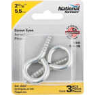 National Hardware #4 Zinc Large Screw Eye (3 Ct.) Image 2