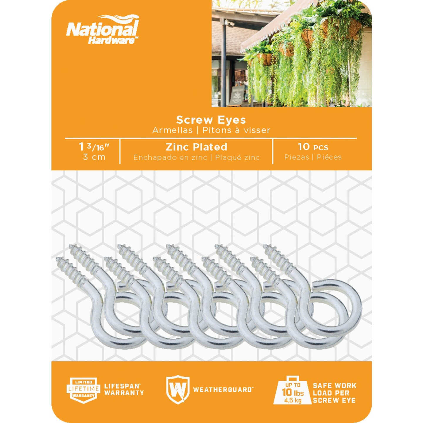 National Hardware #12 Zinc Large Screw Eye (10 Ct.) Image 2