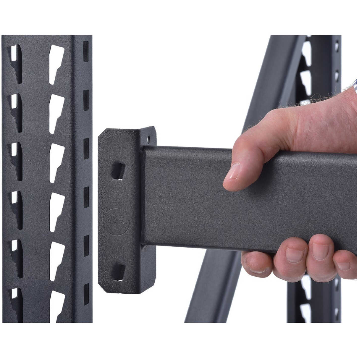 Muscle Rack 77 In. x 24 In. x 72 In. In. 3-Tier Black Steel Welded Rack Image 2