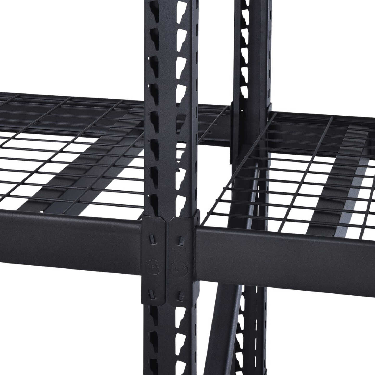 Muscle Rack 77 In. x 24 In. x 72 In. In. 3-Tier Black Steel Welded Rack Image 4