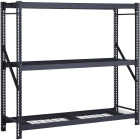 Muscle Rack 77 In. x 24 In. x 72 In. In. 3-Tier Black Steel Welded Rack Image 1
